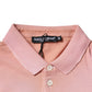 Pink Crown Collared Short Sleeve Polo T-shirt