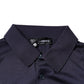 Blue Silk Collared Short Sleeves Polo T-shirt