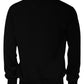 Black Logo Wool Crew Neck Pullover Sweater