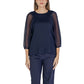 Blue Polyester Blouse