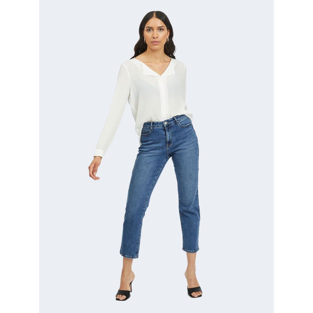 Cream Polyester Blouse