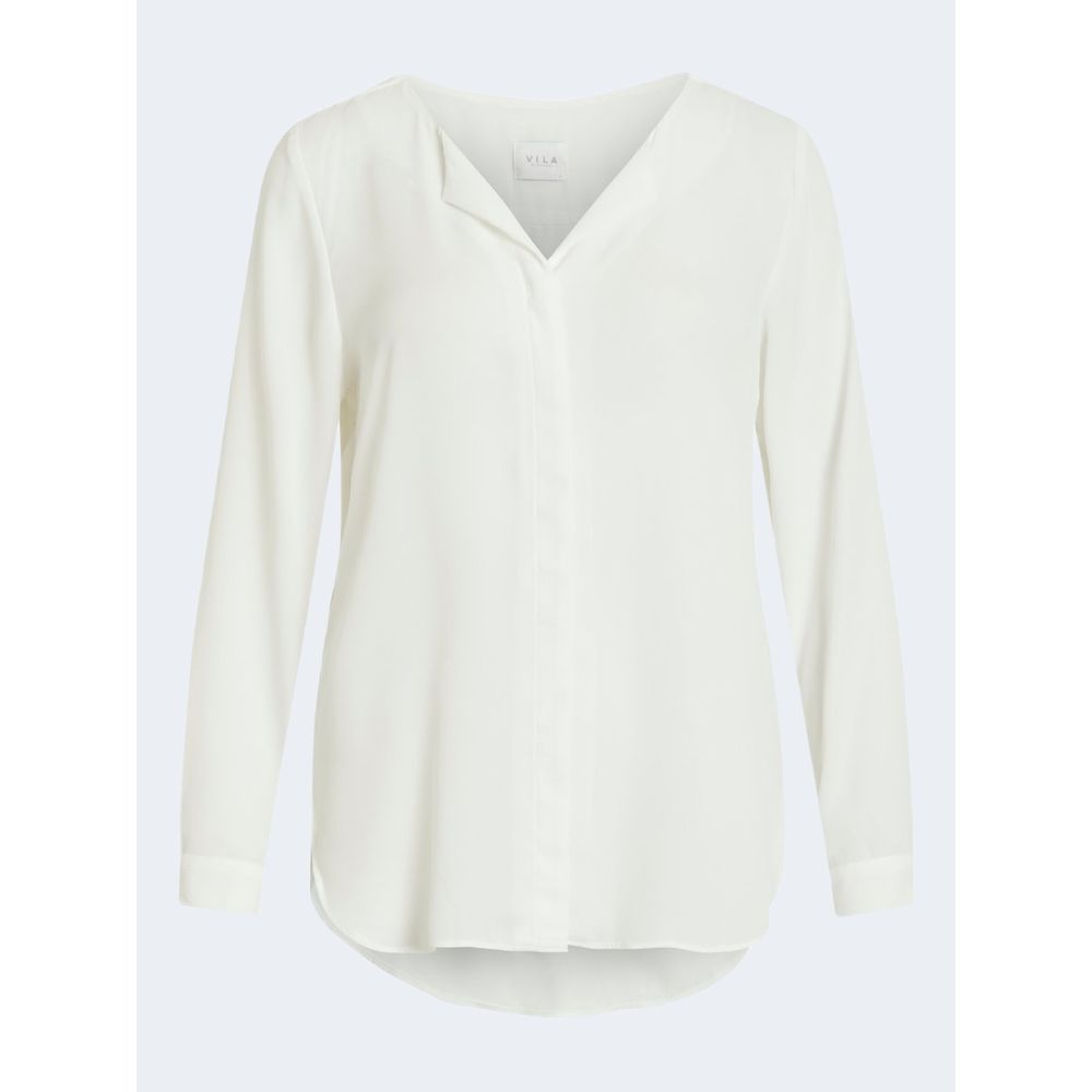 Cream Polyester Blouse
