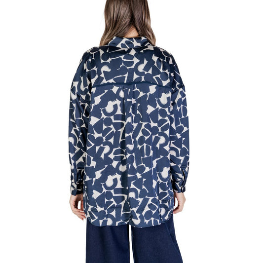 Blue Polyester Blouse