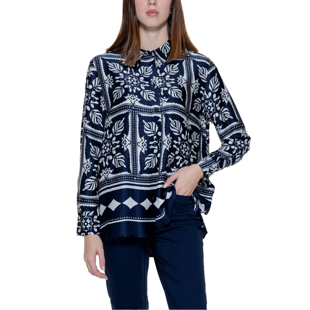 Blue Viscose Blouse