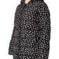 Black Polyester Hooded Reversible Jacket