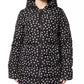 Black Polyester Hooded Reversible Jacket