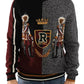 Multicolor KING Knight Monkey Knitted Cashmere Wool Sweater