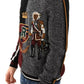 Multicolor KING Knight Monkey Knitted Cashmere Wool Sweater