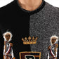 Multicolor KING Knight Monkey Knitted Cashmere Wool Sweater