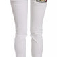 White Crystal Embellished Skinny Jeans