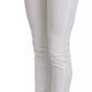 White Crystal Embellished Skinny Jeans