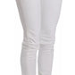 White Crystal Embellished Skinny Jeans
