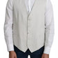 Off-White Cotton Silk Formal Coat Vest
