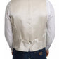 Off-White Cotton Silk Formal Coat Vest