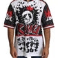 White King Panda Polyester T-shirt Top