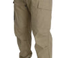Beige Pin Up Print Cargo Pants