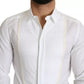 White Formal Tuxedo Dress GOLD Shirt