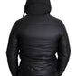 Black Hooded Polyester Men Coat Puffer Jacket