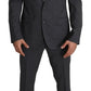 Gray Wool Men Formal 2 Piece MARTINI Suit