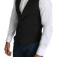 Black Men Formal STAFF Dress Waistcoat Vest