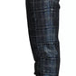 Blue Silver Shiny 2 Piece Slim GOLD Suit