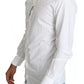 White Cotton Formal Dress Top GOLD Shirt