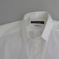 White Cotton Formal Dress Top GOLD Shirt