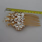 Gold Brass Clear Crystal Hair Stick Accessory Comb