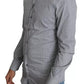 Gray SICILIA Dotted Semi Fitted Formal Shirt