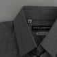 Gray SICILIA Dotted Semi Fitted Formal Shirt