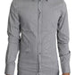 Gray SICILIA Dotted Semi Fitted Formal Shirt