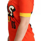 Orange Royals Print Round Neck T-shirt