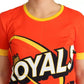 Orange Royals Print Round Neck T-shirt