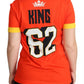 Orange Royals Print Round Neck T-shirt