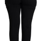 Black Virgin Wool Stretch Skinny Pants