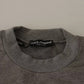 Gray Crown King Cotton Pullover Sweater