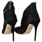Black Tulle Ankle Boots Stiletto Heels Shoes