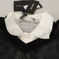 Black White Shirt One Piece Pullover Sweater
