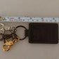 Green Leather D&G Logo Metal Ring Hook Keyring Keychain