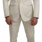Beige Wool Crème 3 Piece SICILIA Shawl Suit