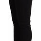 Black Cotton Stretch Skinny Denim Jeans