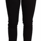 Black Cotton Stretch Skinny Denim Jeans