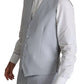 Light Blue SICILIA Wool 3 Piece Suit