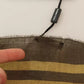 Green Striped Cashmere Wrap Fringes Scarf