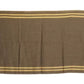 Green Striped Cashmere Wrap Fringes Scarf