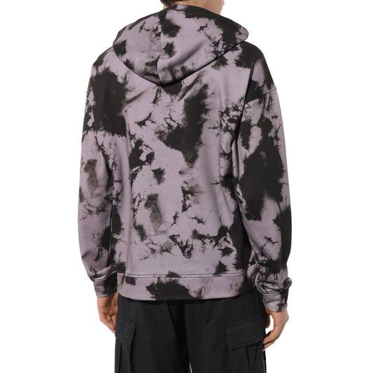 Gray Cotton Men Sweater with Hood