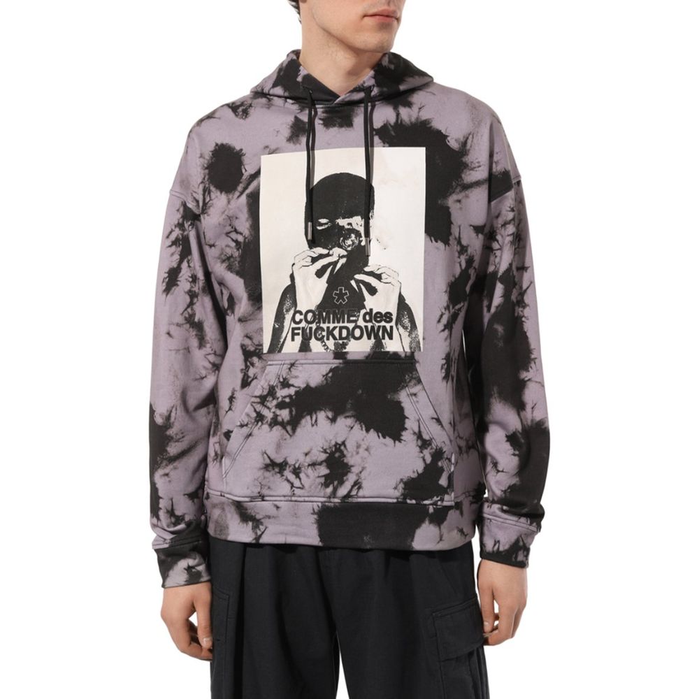 Gray Cotton Men Sweater with Hood