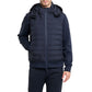 Blue Polyester Men Jacket