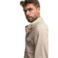 Beige Cotton Men Jacket