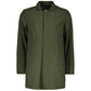 Green Recycled Polyester Men's Trench Coat